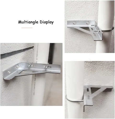 Miniatura 5 de Primst Soporte en L resistente, soporte de montaje en pared de acero inoxidable para montaje en techo, abrazadera de soporte triangular