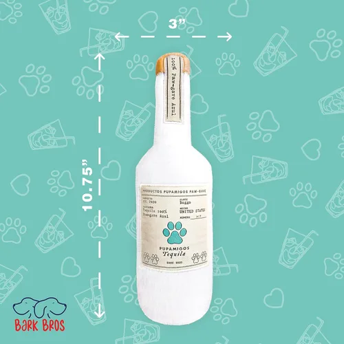 Miniatura 3 de Bark Bros - Juguete de perro de botella de licor - Juguetes de perro de felpa chirriantes divertidos parodia de bebida - Juguete de perro de alcohol