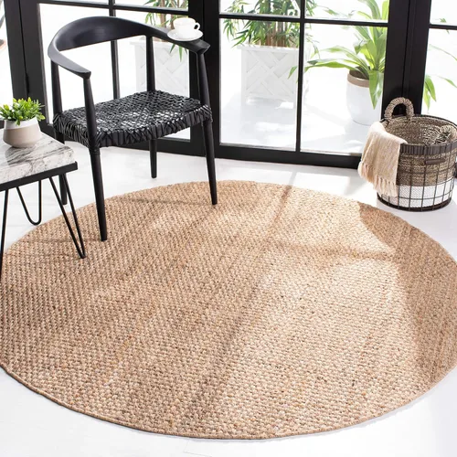 Miniatura 7 de SAFAVIEH Alfombra de Área 9x12 pies - Colección de Fibra Natural - Grande - Marrón Natural, Yute Hecho a Mano, Diseño de Tejido de Canasta (NF401A)