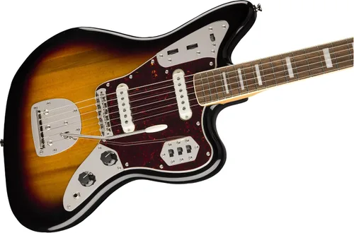 Miniatura 5 de Squier Classic Vibe - Guitarra eléctrica Jaguar de los años 70, con 2 años de garantía, 3 colores Sunburst, diapasón de laurel