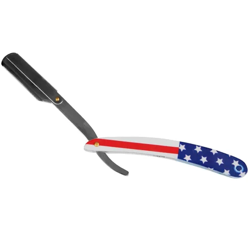 Miniatura 2 de Maquinilla de afeitar profesional de borde recto para hombres con paquete de 100 cuchillas Derby reemplazables para barbero (Estados Unidos)