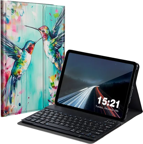 Miniatura 31 de Funda de teclado para Samsung Galaxy Tab S6 Lite 2022/2020, Galaxy Tab S6 Lite SM-P610/P613/P615/P619 con teclado Bluetooth inalámbrico desmontable