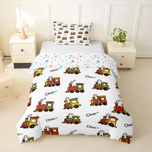 Miniatura 45 de Feelyou Race Car Duvet Cover Twin Size Boys Girls Speed Sports Car Bedding Set Breathable Soft Racing Comforter Cover 2Pcs Black White Checked