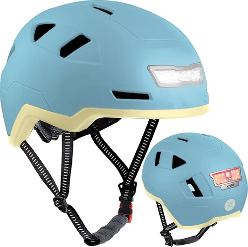 Miniatura 9 de XNITO - Casco de bicicleta con luces LED - Casco de bicicleta urbana para adultos, hombres y mujeres - Certificado dual CPSC y NTA-8776 - Clase 3