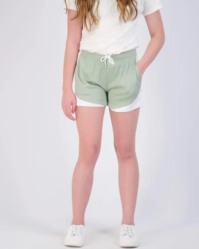 Miniatura 2 de Real Essentials Paquete de 4 pantalones cortos deportivos de malla para niñas con bolsillos