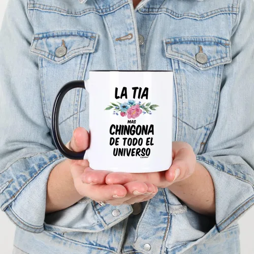 Miniatura 4 de Casitika Regalos para Tia. Taza de café La Tia Mas Chingona De Todo El Universo de 11 onzas. Taza de tía española. Regalos para cumpleaños.