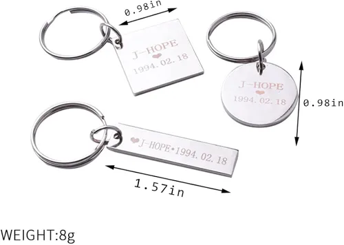 Miniatura 7 de Llavero BTS Bangtan Boys Army Jewelry of Lover Fans regalo ARMY Bangtan Boys llave de acero inoxidable regalo de cumpleaños