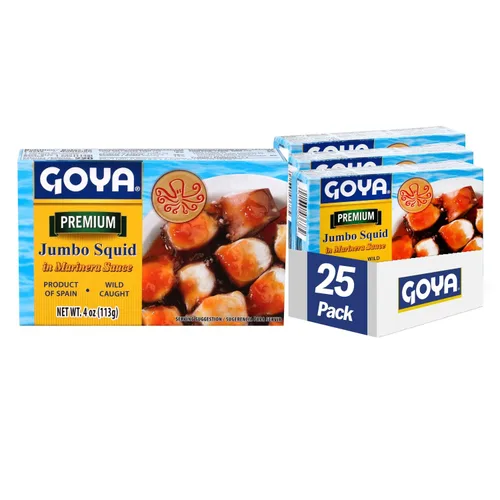 Goya Foods Octopus Style - Piezas de calamar en salsa marinara, 4 onzas (paquete de 25)