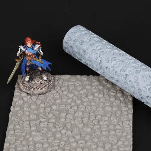 Miniatura 17 de Rodillo de textura única para esculpir arcilla y polímero, juego de mesa perfecto para construir terrenos, juego de mesa S412A ladrillo pequeño