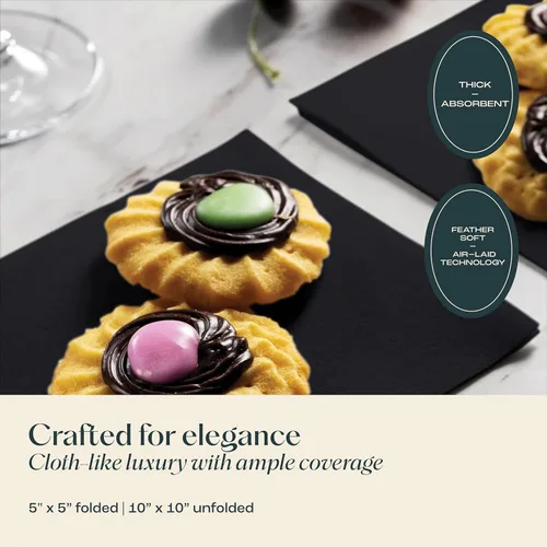 Miniatura 3 de Servilletas de cóctel desechables con tacto de lino, paquete de 200 servilletas de papel AMETHYST de 5 x 5 pulgadas para bar, restaurante