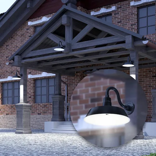 Miniatura 7 de 14 pulgadas. RLM Warehouse - Pantalla con brazo de cuello de cisne y bombilla Led A19 5000K de 9W