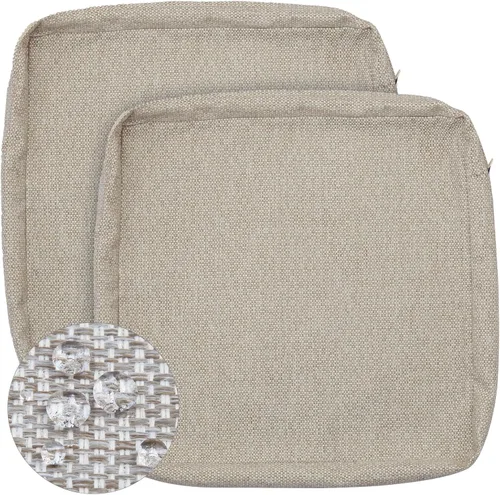 Miniatura 8 de GUEGLSA Fundas de cojín de repuesto para exteriores de 24x24x5 pulgadas, fundas impermeables para asientos de patio, fundas para cojines de silla
