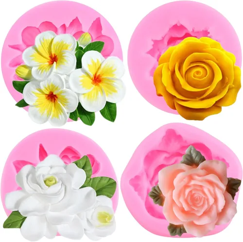 Miniatura 10 de Zixiang Bloom - Molde de silicona con diseño de flores de rosas 3D, para decoración de pasteles, jabón, velas, caramelos, chocolate, polimérico