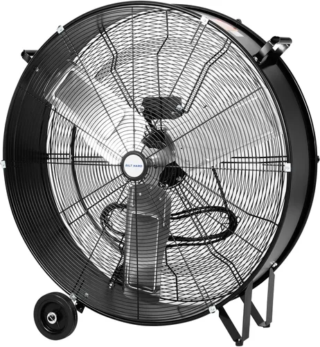 Miniatura 8 de BILT HARD Ventilador de tambor industrial de alta velocidad 8100 CFM de 24 pulgadas, ventilador de taller de metal de inclinación resistente de 3