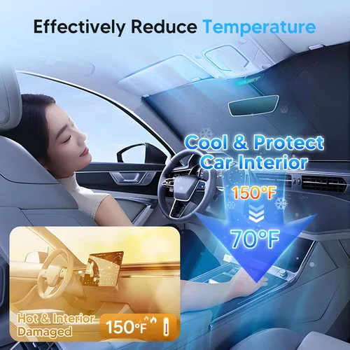 Miniatura 2 de KUST Parasol para parabrisas para Hyundai Tucson 2016-2021 (no para Tucson 2022), accesorios protectores solares de ventana, protector solar