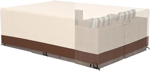 Miniatura 10 de Tuyeho Funda para muebles de patio, 48 x 28 x 13 pulgadas, tela Oxford duradera y resistente, para exteriores, rectangular, impermeable y resistente