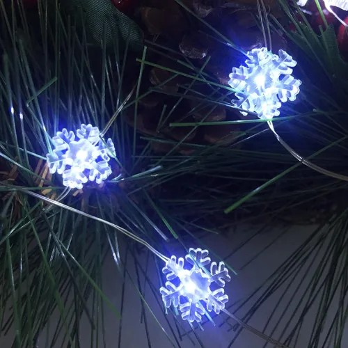 Miniatura 12 de Juego de 2 mini luces LED de hadas para interiores con temporizador, 6 horas encendidas/18 horas apagadas para decoración de bodas, fiestas