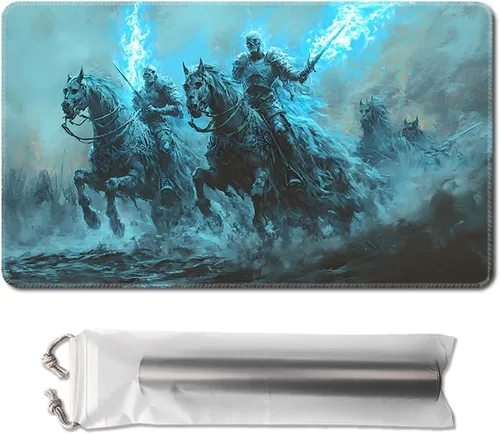 Miniatura 16 de MTG - Tapete de juego de 24 x 14 pulgadas, bolsas de almacenamiento con parte trasera antideslizante, ideal para entusiastas