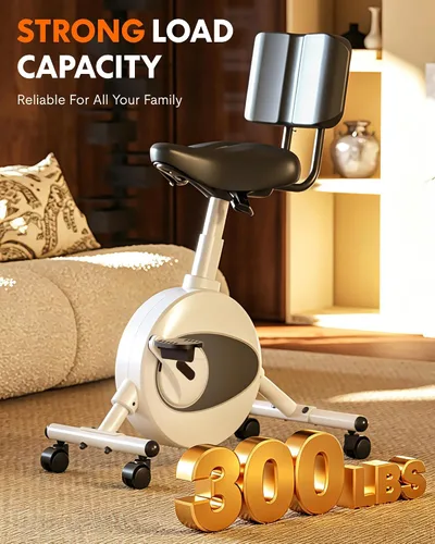 Miniatura 8 de FLEXISPOT Bicicleta de ejercicio con escritorio 2D, bicicleta bajo escritorio que ahorra espacio con escritorio removible, bicicletas estacionarias