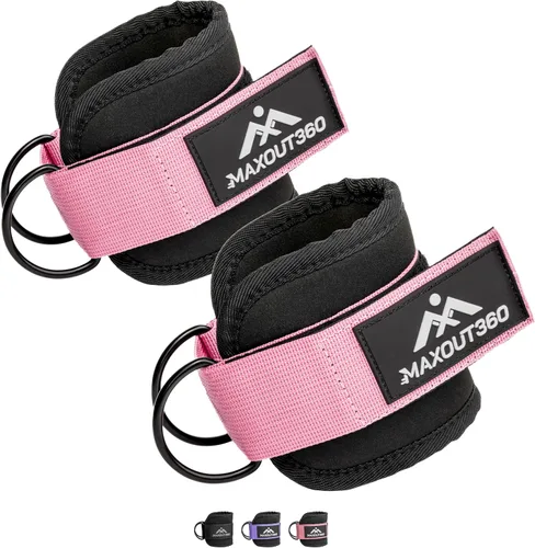 Miniatura 9 de Gym Ankle Straps for Cable Machines, Thick Padded Ankle Cuff Cable Attachment for Booty Workouts, Kickbacks, Hip Abductors, Lower Body Exercises
