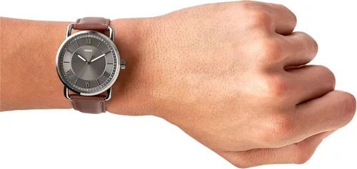 Miniatura 6 de Fossil Copeland - Reloj de cuarzo de acero inoxidable con correa de piel para hombre.