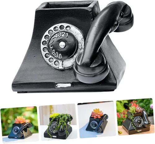 Miniatura 3 de Elegante teléfono flores maceta creativa decoración para oficina en casa resina