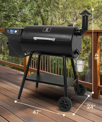Miniatura 8 de Z GRILLS ZPG-550B2 - Parrilla de pellets de madera y ahumador con controlador PID 2.1, área de cocción de 553 pulgadas cuadradas, sonda de carne
