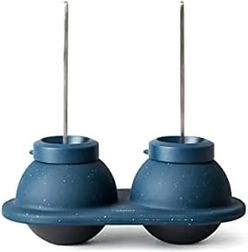 Houdini Swizzle Sphere - Molde para hielo, bandeja de 2 piezas, azul marino