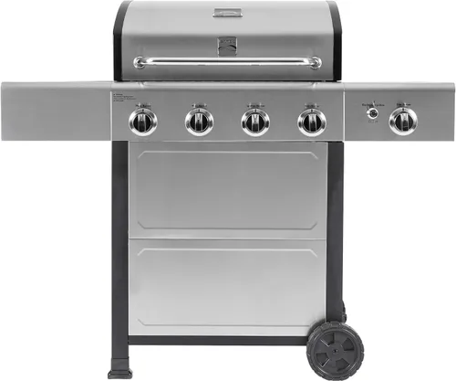 Miniatura 9 de Kenmore Parrilla de gas de 4 quemadores con quemador lateral, parrilla de barbacoa al aire libre, parrilla de gas propano, rejillas de cocción