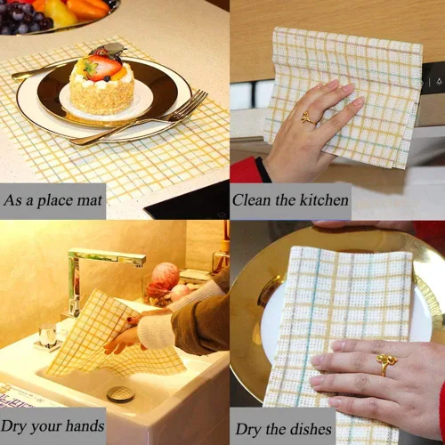Miniatura 3 de Toallas de limpieza desechables para platos de fibra antiadherente, reutilizables, prácticas, paños de limpieza para el hogar, cocina, trapos
