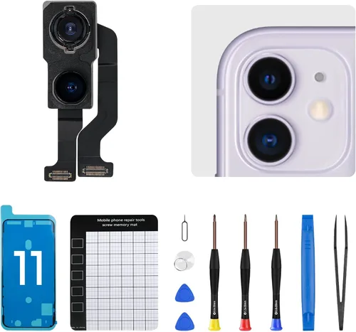 Para iPhone 11 Reemplazo de cámara trasera OEM Modele 12MP Principal Lente Trasera Piezas con Lente Ultra Wide OIS HDR Fotos 4K Video Flex Cable Fix