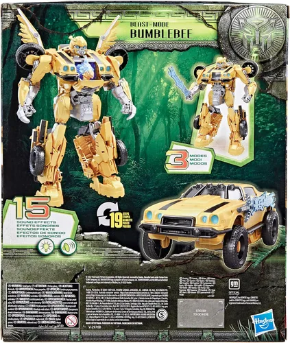 Miniatura 14 de Juguetes Transformers Rise of The Beasts Movie, Juguete Convertible Bumblebee Modo Bestia con Luces y Sonidos, Edades 6 y más, 10 pulgadas