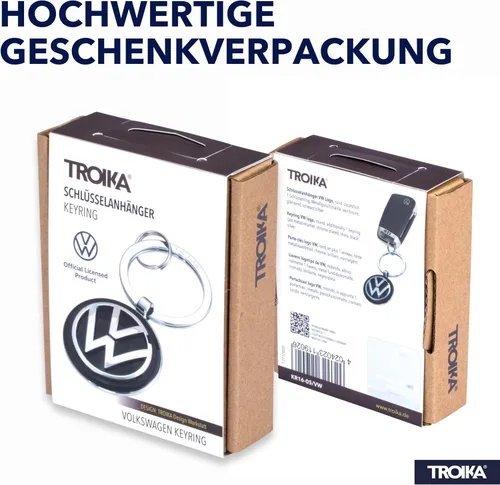 Miniatura 6 de Troika Llavero VW Volkswagen KR16-05/VW - Llavero con logotipo VW - Llavero adicional - Metal fundido - Cromado - Plata, plateado, Moderno