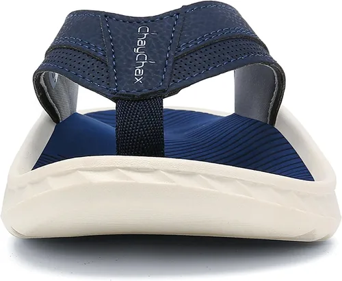 Miniatura 5 de ChayChax Men's Flip Flops Arch Support Beach Sandals Outdoor Sport Thong Sandal with Soft Footbed