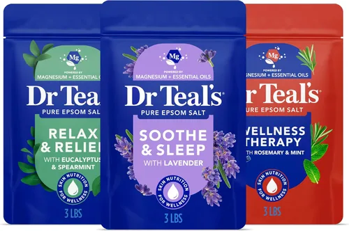 Miniatura 11 de Dr Teal's - Solución de baño de sal de Epsom, Calma y sueño, lavanda, 3 libras