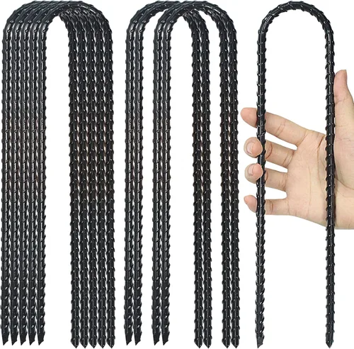 Estacas de viento resistentes de 12 pulgadas en forma de U para barra de refuerzo para seguridad de trampolín, juego de columpios, camping, vallas,