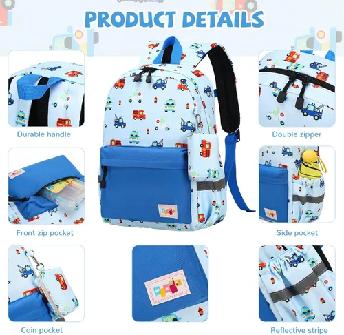 Miniatura 4 de mygreen Mochila para niños pequeños, mochila para niños y niñas con correa para el pecho with Chest Strap