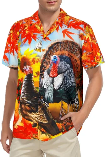 Miniatura 155 de Camisa hawaiana para hombre, con estampado floral, cómoda, con botones, casual, manga corta, ropa de playa para hombre