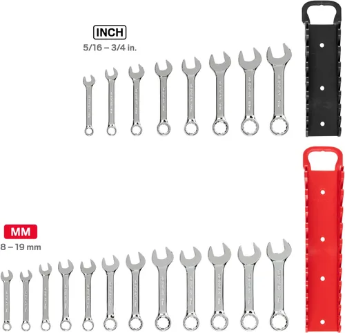 Miniatura 6 de TEKTON WCB91601 - Juego de llaves combinadas con soporte, 20 piezas (5/16-3/4 pulgadas, 0.315-0.748 in)