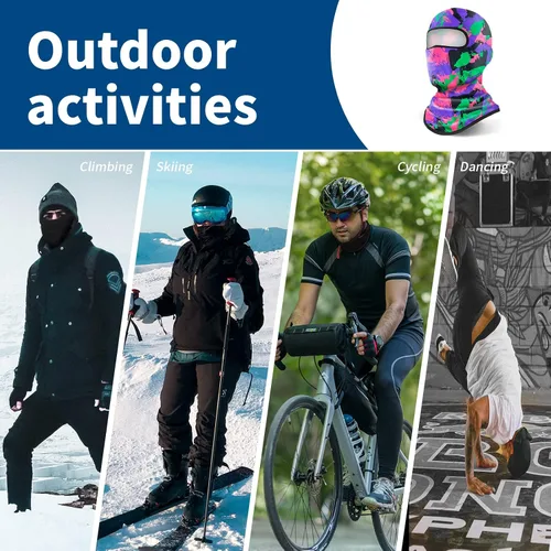 Miniatura 3 de YESLIFE Pasamontañas de esquí para hombres, máscara facial de verano para cascos de motocicleta, accesorios de motocross, polaina de cuello
