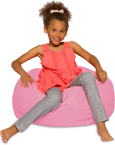 Miniatura 67 de Posh Creations - Sillón puff para niños, adolescentes y adultos, incluye funda extraíble y lavable a máquina, tamaño mediano de 27 pulgadas, lona