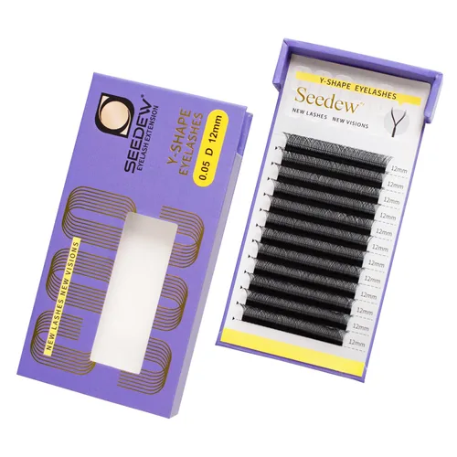 Miniatura 27 de YY - Extensiones de pestañas, racimos de pestañas de aspecto natural, bandeja de pestañas en forma de Y, tiras de pestañas de práctica, suministros