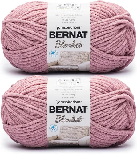 Miniatura 23 de Bernat - Estambre para mantas súper esponjoso acrílico, 2 paquetes de 300g/10.5 onzas, #6, chenilla gruesa de peso pesado para tejer y crochet