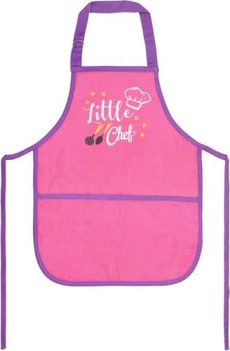Miniatura 10 de PurpleEssences Delantal para niños con correa ajustable para el cuello y bolsillo frontal, delantal de chef para hornear y manualidades, 15 x 18