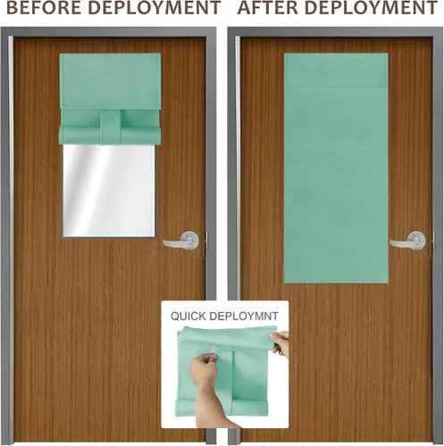 Miniatura 6 de WdFour Cubierta de Ventana de Puerta de Aula, Persianas Opacas para Ventanas y Puertas de Aula, Privacidad, Diseño Oscurecedor que Bloquea