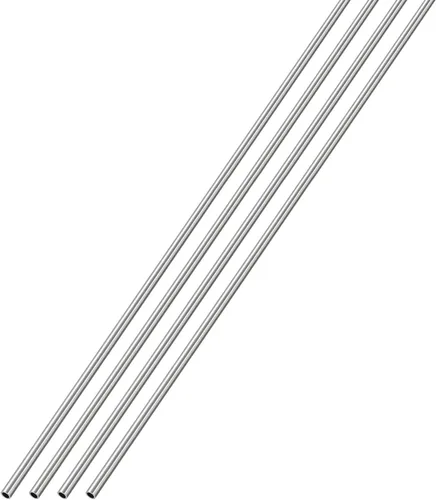 Miniatura 10 de METALLIXITY Tubo de acero inoxidable 304 (0.039 in de diámetro x 0.006 in de alto x 11.811 in de largo), 4 piezas, tubo recto, para muebles