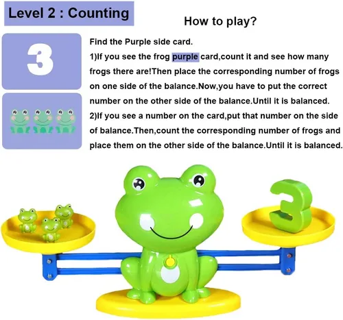 Miniatura 3 de Frog Balance Cool Math Counting Game Educativo Aprendizaje Temprano Escala STEM Juguetes Regalos para Niños Preescolares Niños de 3 4 5 6 años