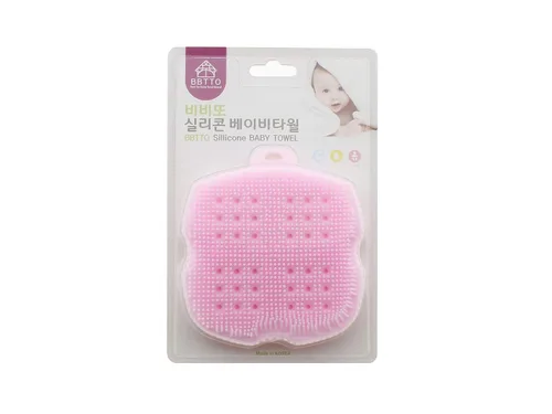 Miniatura 7 de Esponja de baño de silicona ultra suave para bebé y piel seca (rosa bebé)