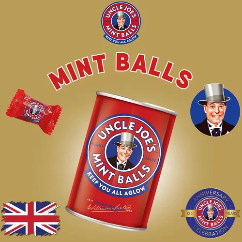 Miniatura 5 de Uncle Joe's Lata de bolas de menta de 4.23 onzas (4.23 onzas), dulces británicos naturales, veganos y sin gluten, caramelo duro de aceite de menta