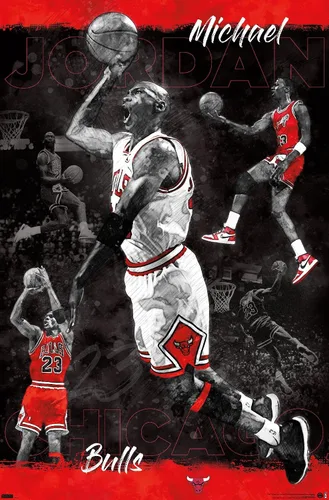 Miniatura 8 de Trends International Michael Jordan - Póster de pared de bosquejo, 14.725 x 22.375 pulgadas, versión enmarcada de madera de granero